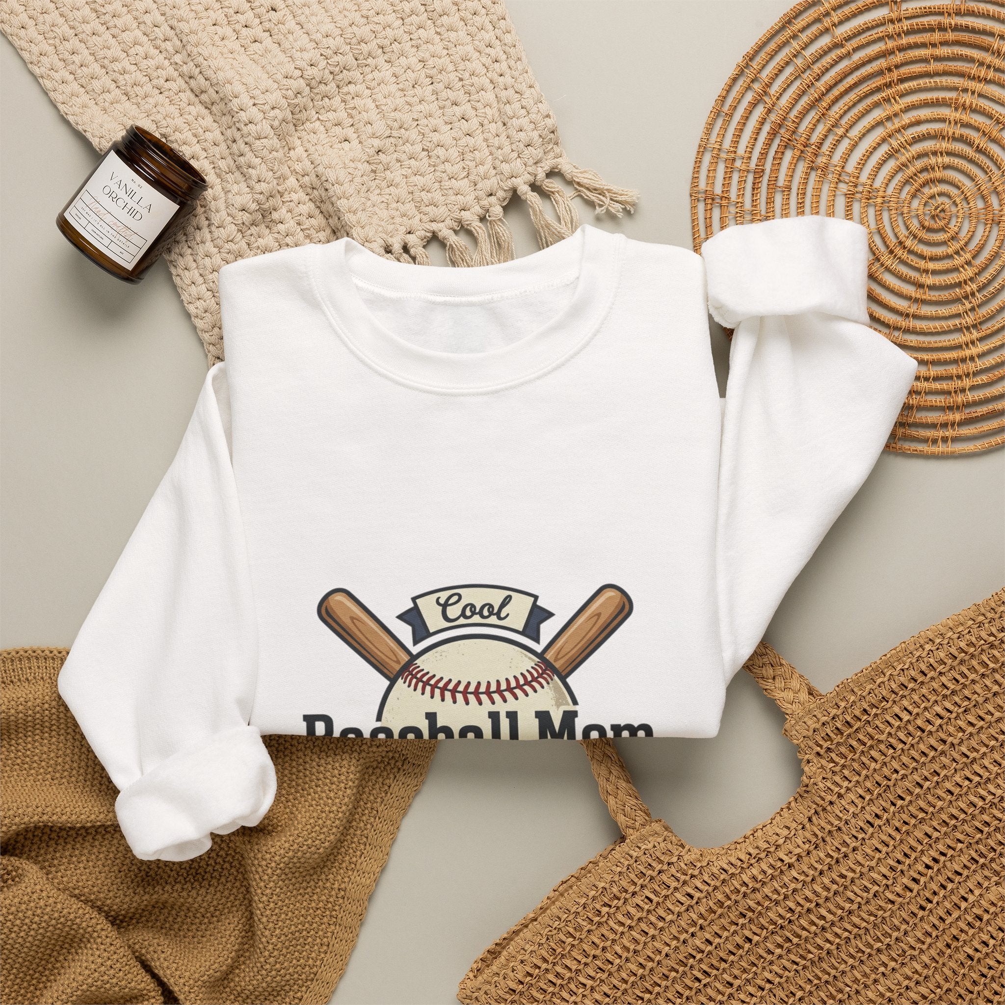 Baseball Mom Crewneck Sweatshirt – Mom Club Vintage Baseball Graphic
